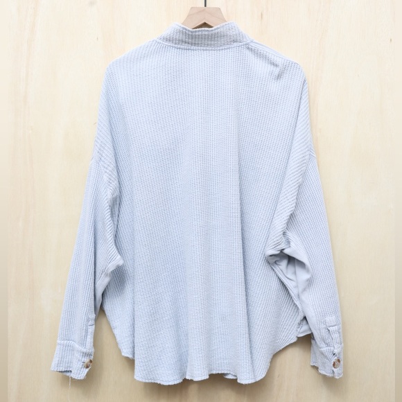 Free People One Scout Jacket Button Down Blue Large - Picture 3 of 4